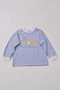 Boys Long Sleeve Duck Striped Tee Shirt