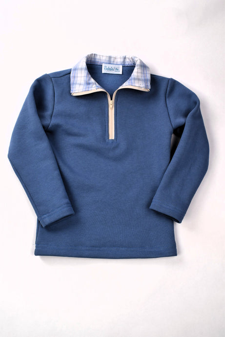 BLUE FLEECE HALF ZIP