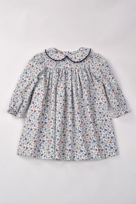 PRIMARY FLORAL LONG SLEEVE DRESS