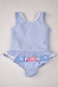 WHALES RUFFLE SWIMSUIT