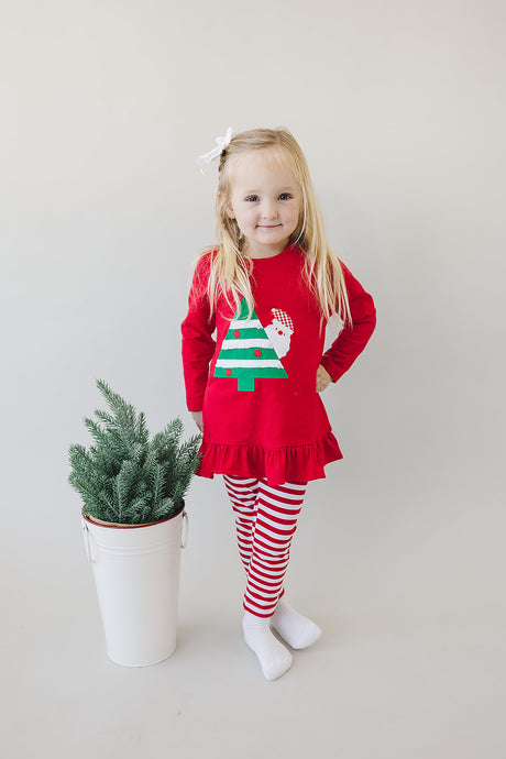 SANTA TUNIC TOP AND LEGGINGS